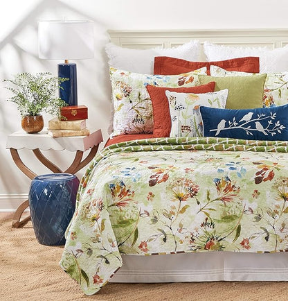 C&F Home White Birds On Branch Navy Blue Velvet Embroidered Accent Pillow 12" x 24" All Seasons Summer Spring Home Living Room Sofa Couch Chair Bed Bedroom Decor Decoration 12" x 24" Blue