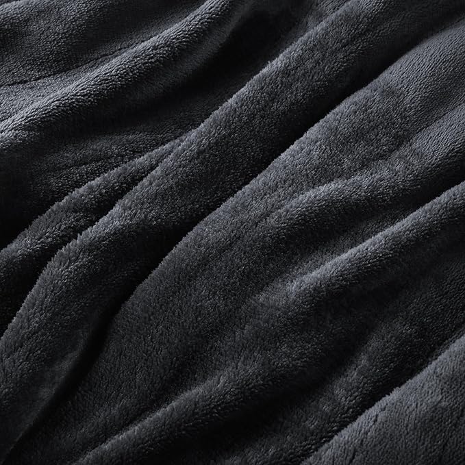 Electric Heated Blanket Throw Size 50"x60", Fast Heating Throw, Soft Microplush for Sofa & Office,6 Heating Levels & 1-10 Hours Auto Off, Machine Washable, Gifts for Family-Dark Gray