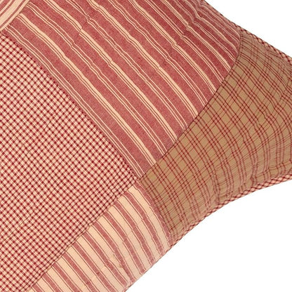 VHC Brands Sawyer Mill™ Red Quilted Euro Sham 26x26 Bedding Accessory