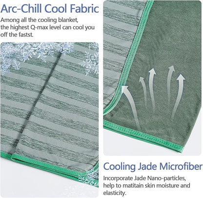 Guohaoi Cooling Blanket (90"x90"Queen Size) for Hot Sleepers and Night Sweats,100% Oeko-Tex Certified,Arc-Chill Q-Max >0.5 Cool Fiber,Ultra Cold Breathable,Comfortable,All-Season.