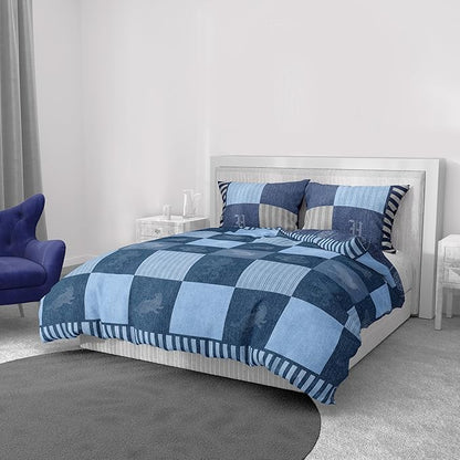 Northwest Harry Potter True Blue Hogwarts 5 Piece Full Bed in a Bag Set, Bedding Set with Comforter and Sheets, Soft and Cozy for All Seasons