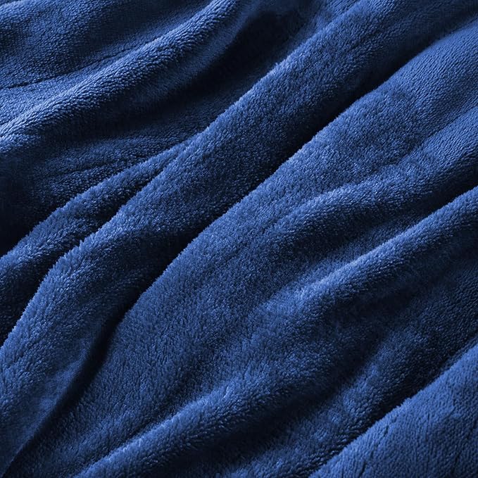 Electric Heated Blanket Twin Size 62"x84", Fast Heating Throw, Soft Plush Microplush for Bed & Couch, 1-10Hs Auto Off & 6 Heating Levels, Machine Washable, Gifts for Family-Navy Blue