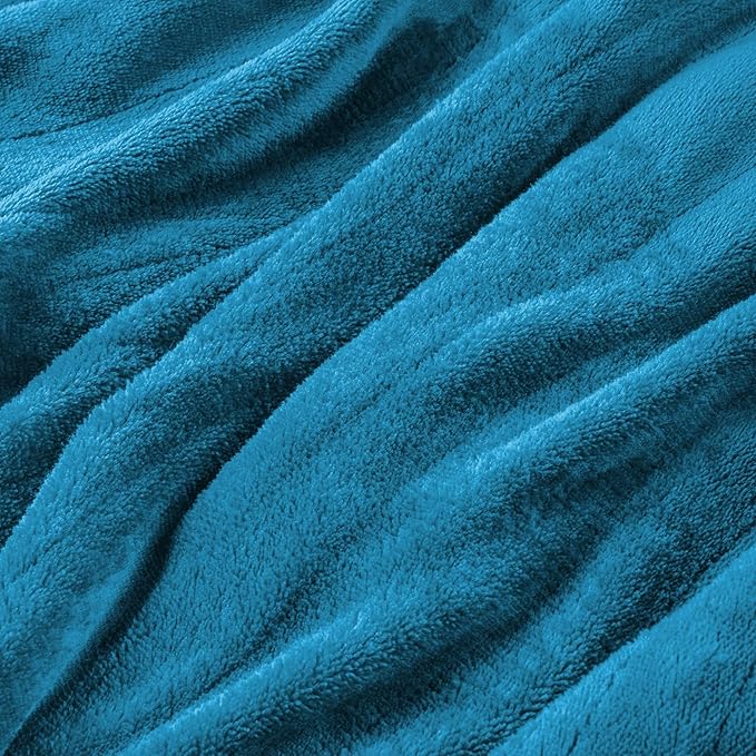 Electric Heated Blanket Twin Size 62"x84", Fast Heating Throw, Soft Plush Microplush for Bed & Couch, 10Hs Auto Off & 5 Heating Levels, Machine Washable, Gifts for Grandma & Family-Blue Green