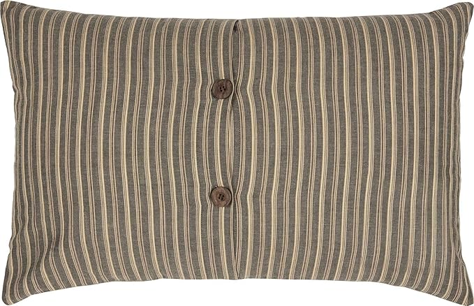 VHC Brands Sawyer Mill™ Charcoal Farmhouse Decor Bedding Cotton Text Rectangle Throw Pillow Cover w/Insert