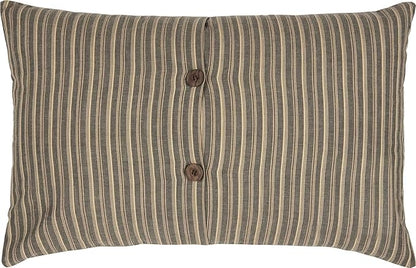 VHC Brands Sawyer Mill™ Charcoal Farmhouse Decor Bedding Cotton Text Rectangle Throw Pillow Cover w/Insert