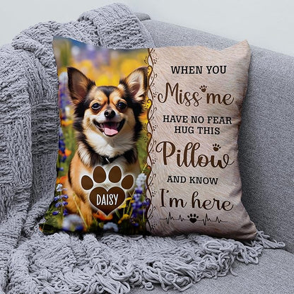 Custom Pet Memorial Throw Pillow (Insert Included), Photo Pillow, Dog Memorial Gifts For Loss Of Dog, Pet Loss Gifts Sympathy Gifts For Pet, Pillow Pet Dog, Pet Memorial Pillow Cover, Square Pillows