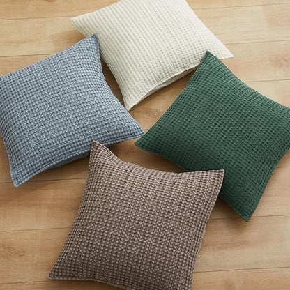 Levtex Home - Mills Waffle - Decorative Pillow - Poly Filled - Cocoa - Sham Size (20 x 20in.)
