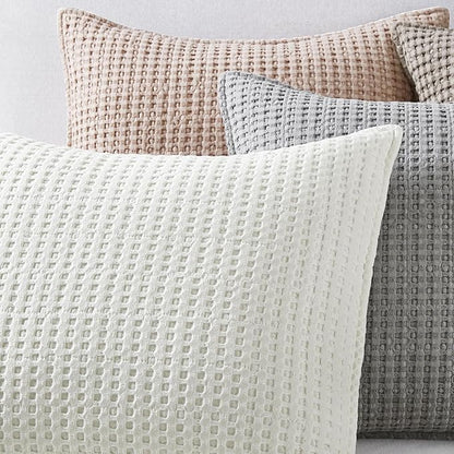 Levtex Home - Mills Waffle - Decorative Pillow - Poly Filled - Blush - Sham Size (20 x 20in.)