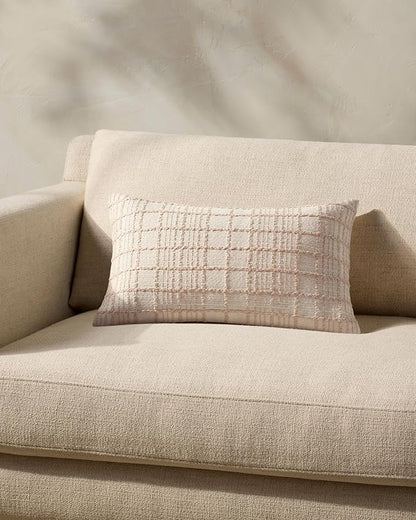 Loloi Magnolia Home by Joanna Gaines Liv Collection PMH0064 Beige 13'' x 21'' Cover w/Down Pillow