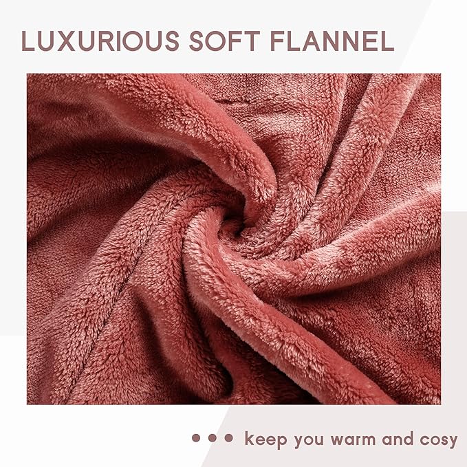 Heated Blanket Electric Blanket Full Size 72''x84'' with 9 Heating Levels, 1-10 Hour Auto Shut Off, Machine Washable, Flannel & Sherpa Soft Warming Blanket for Couch, Bed, Office - Brick Red