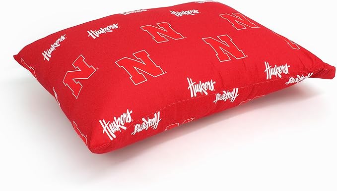 College Covers Everything Comfy Nebraska Cornhuskers Pillowcase Pair, Standard, 20" x 30", Includes 2 Pillowcases