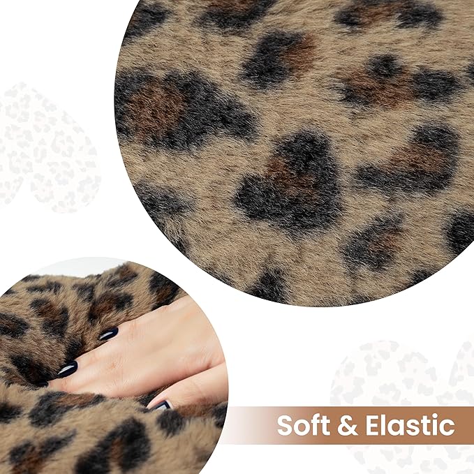 AELS Cheetah Heart Shaped Pillow Set of 2, 20 & 16 Inches Decorative Leopard Print Love Pillows, Soft Fluffy Plush, Valentine's Day, Wedding, Living Room, Bedroom & Nursery Decor, Brown
