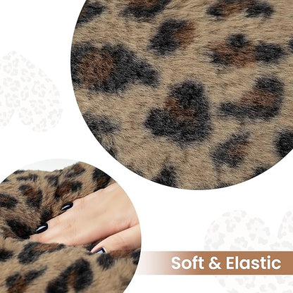 AELS Cheetah Heart Shaped Pillow Set of 2, 20 & 16 Inches Decorative Leopard Print Love Pillows, Soft Fluffy Plush, Valentine's Day, Wedding, Living Room, Bedroom & Nursery Decor, Brown