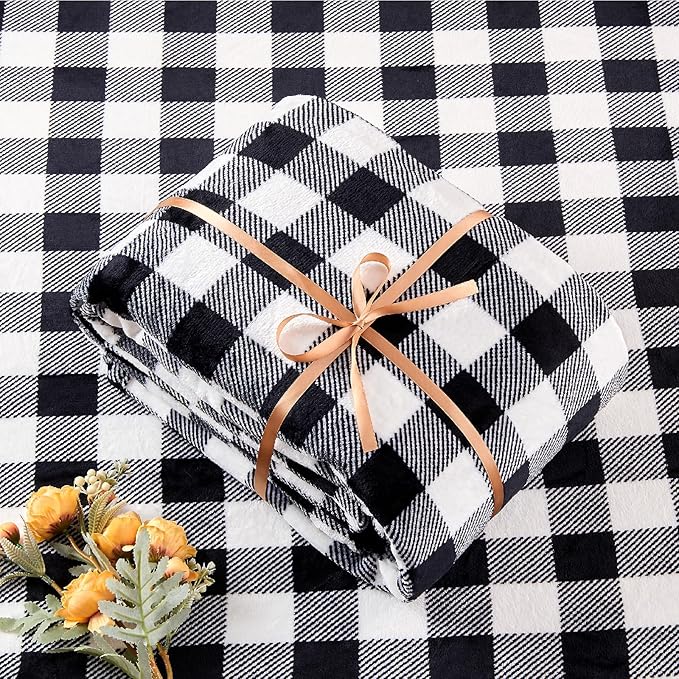 BEDELITE Flannel Sheets Queen Size Bed Set, Luxury Red and Black Plaid Winter Bedding Set, Super Soft & Warm Fuzzy Fleece Sheets 4 Piece(Include Fitted Sheet, Flat Sheet, 2 Pillowcases)