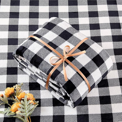 BEDELITE Flannel Sheets Queen Size Bed Set, Luxury Red and Black Plaid Winter Bedding Set, Super Soft & Warm Fuzzy Fleece Sheets 4 Piece(Include Fitted Sheet, Flat Sheet, 2 Pillowcases)