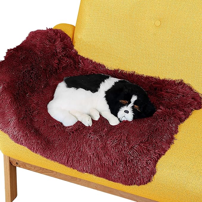 Pet Dog Bed Blankets, Fluffy Fleece Dog Throw Blankets Sleep Mat,Soft Puppy Blankets Cat Kitten, S M L XL,Fuzzy Reversible Sherpa Blanket for Bed, Couch, Sofa, Travel,Washable & Lightweight