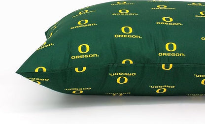 College Covers Everything Comfy Oregon Ducks Pillowcase Pair, King, 20" x 40", Includes 2 King Pillowcases