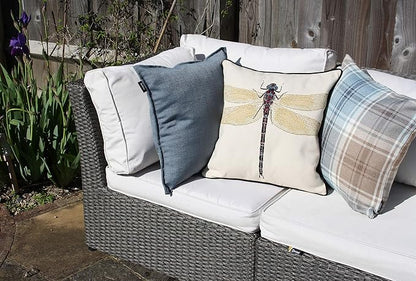 McAlister Textiles Decorative Tapestry Throw Pillow Cover Scatter Cushion with Dragonfly Tapestry Design for Lounge, Bedroom & Garden 17x17 Inches Bugs Life Range