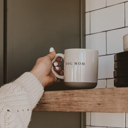 Sweet Water Decor Dog Mom Stoneware Coffee Mugs - 14Oz Cute Coffee Mugs for Hot and Cold Drinks - Dishwasher and Microwave Safe - Mothers Day Gift - Ideal for Tea and Espresso