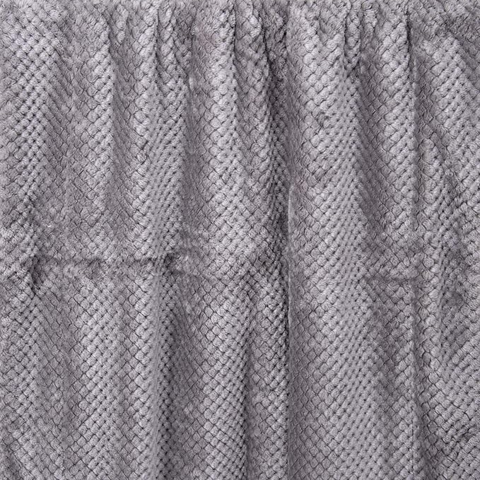 DW-Flint Gray Plush Fleece Receiving Blanket for Dog, Cat, Couch, Sofa, Travel and Outdoor, Camping (32" x 40")