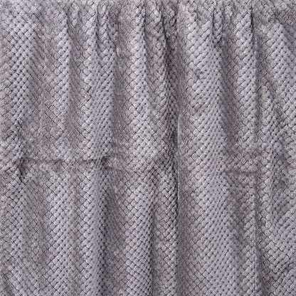 DW-Flint Gray Plush Fleece Receiving Blanket for Dog, Cat, Couch, Sofa, Travel and Outdoor, Camping (32" x 40")