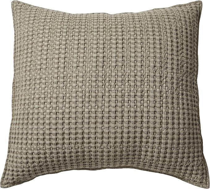 Levtex Home - Mills Waffle - Decorative Pillow - Poly Filled - Taupe - Sham Size (20 x 20in.)