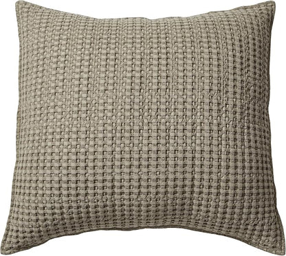 Levtex Home - Mills Waffle - Decorative Pillow - Poly Filled - Taupe - Sham Size (20 x 20in.)