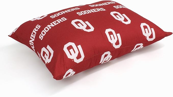 College Covers Everything Comfy Oklahoma Sooners Pillowcase Pair, Standard, 20" x 30", Includes 2 Pillowcases