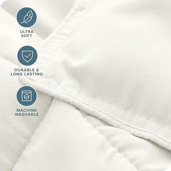 Bare Home Comforter Set - Twin/Twin Extra Long Size - Ultra-Soft - Goose Down Alternative - Premium 1800 Series - All Season Warmth (Twin/Twin XL, Cream)