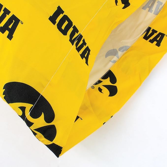 College Covers Everything Comfy Iowa Hawkeyes Pillowcase Pair, Standard, 20" x 30", Includes 2 Pillowcases