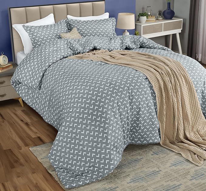 King Comforter Set 3 Piece Arrow White by Utopia Bedding Printed Comforters King Size Bedding Comforters Set Down Alternative Soft Bed Set 1 Comforter(90 x 102 inches) 2 Pillow Shams(20 x 36 inches)