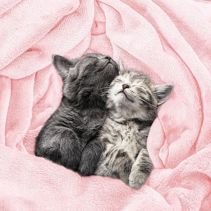 Utopia Bedding Fleece Blanket Throw Size Pink 300GSM Luxury Anti-Static Fuzzy Soft Microfiber Blanket for Couch, Sofa and Bed (50x60 Inch)