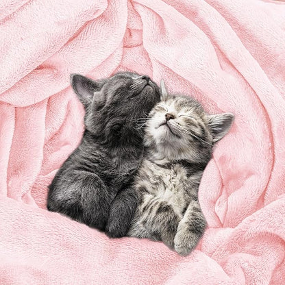 Utopia Bedding Fleece Blanket Throw Size Pink 300GSM Luxury Anti-Static Fuzzy Soft Microfiber Blanket for Couch, Sofa and Bed (50x60 Inch)