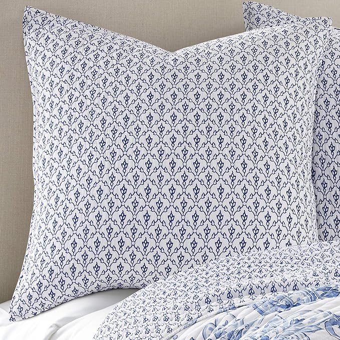 Levtex Home - Bennett - Quilted Euro Shams Set of Two (26 x 26 in.) - Mini Medallions - Cotton