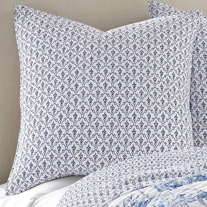 Levtex Home - Bennett - Quilted Euro Shams Set of Two (26 x 26 in.) - Mini Medallions - Cotton
