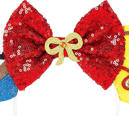 Mouse Ear Headbands,Sparkle Mouse Ears Headband for Women Girls Cartoon Princess Costume Cosplay Decoration (Jessie Hat A)