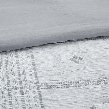 Modern Threads 5-Piece Jacquard Comforter Set, Elena King in Grey – Elegant Comforter, 2 Pillow Shams, and 2 Decorative Pillows