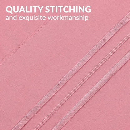 Mellanni Pillow Cases - Luxury, Extra Soft, Cooling Pillow Covers - 2 PC Iconic Collection Pillowcases - Envelope Closure (King 20" x 40", Pink)