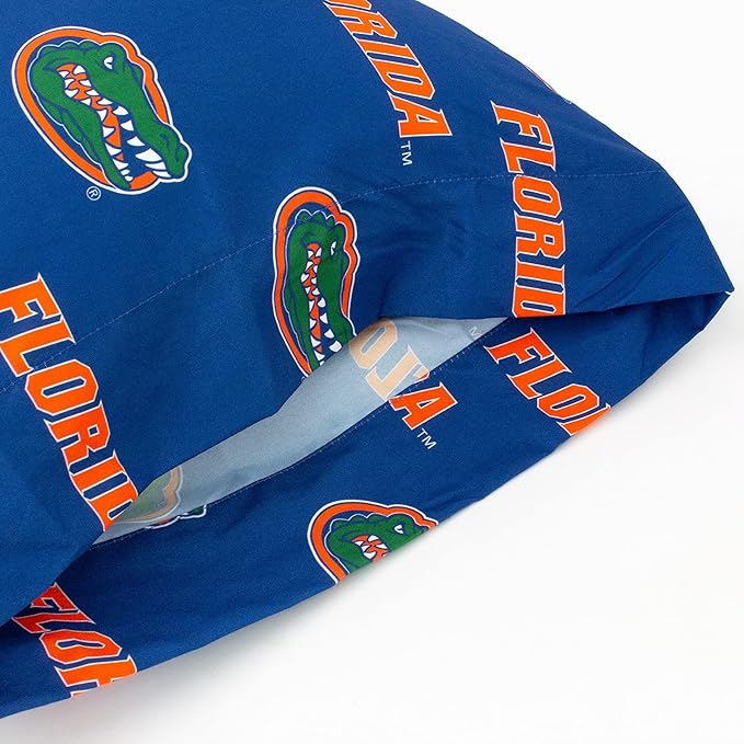 College Covers Everything Comfy Florida Gators Pillowcase Pair, King, 20" x 40", Includes 2 King Pillowcases