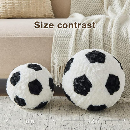 Soccer Throw Pillow Purple Round Football Ball Pillow Soccer Plush Pillows Aesthetic Home Decor Soccer Ball Decorative Pillow Soft Soccer Ball for Bed Couth