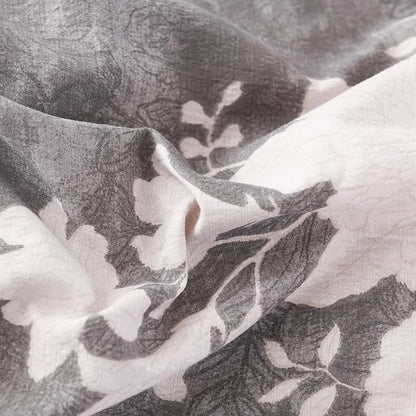Oli Anderson 3 Piece Floral Comforter Set, Vintage Botanical Print Bedding Set, Farmhouse Lightweight Cottagecore Bed in a Bag with Ruffle Flowers Comforter (Brown, Queen)