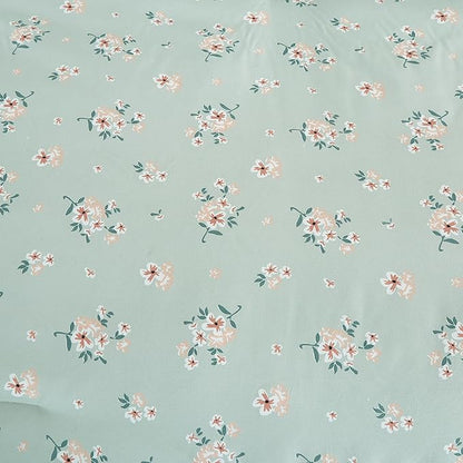 Chezmoi Collection Thistle 3-Piece Tranquil Floral Comforter Set Full - Soft Green White Floral Printed Microfiber Lightweight Bedding Set for All Season