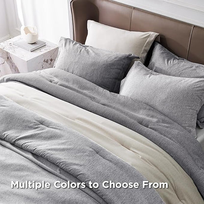 Bedsure Oversized Queen Comforter Set - Dark Grey Soft Bedding for All Seasons, Cationic Dyed Bed Set, 3 Pieces, 1 Oversized Queen Size Comforter (98"x98") and 2 Pillow Shams (20"x26"+2")