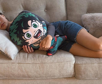 Official My Hero Academia Character Pillow For Adults- 20-Inch Izuku Midoriya Doll Body Replica - Gift for Friends, Family, and Fans - Bed, Couch, Room- Soft Throw Cushion - Licensed Merchandise