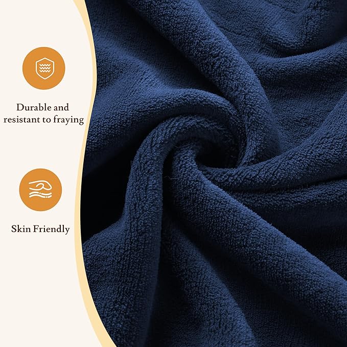 Electric Heated Blanket 72"x84" Full Size Coral Fleece - 4 Heat Settings & 10H Auto Shut Off for Safe Overnight Use, Fast Heating, Machine Washable for Bed, Couch, Office - Dark Dlue