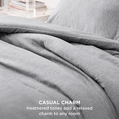 Bedsure California King Comforter Set - Grey Soft Bedding for All Seasons, Cationic Dyed Bed Set, 3 Pieces, 1 California King Size Comforter (104"x96") and 2 Pillow Shams (20"x36"+2")