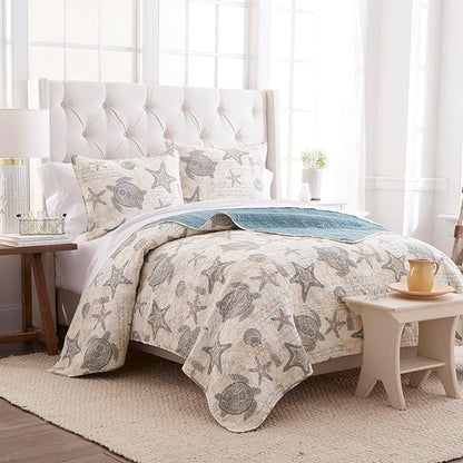 C&F Home "The Sand May Brush Off Cotton Blend Embroidered Accent Throw Pillow 18" x 18" Beach House Coastal Nautical Summer Starfish Home Living Room Sofa Couch Chair Bed Bedroom Beach House Decor