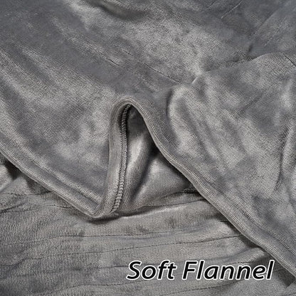 Electric Heated Blanket Twin Size 62"x84", Fast Heating Throw, Soft Plush Microplush for Bed & Couch, 10Hs Auto Off & 5 Heating Levels, Machine Washable, Gifts for Grandma & Family-Light Gray