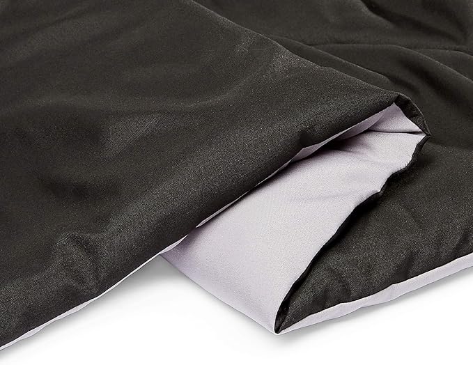 Amazon Basics Reversible Lightweight Microfiber All Season Comforter Blanket, King, Black/Grey