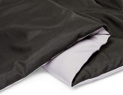 Amazon Basics Reversible Lightweight Microfiber All Season Comforter Blanket, King, Black/Grey